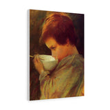 Child Drinking Milk - Mary Cassatt Canvas