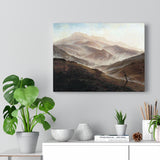 Giant Mountains Landscape with Rising Fog - Caspar David Friedrich Canvas