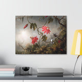 Passion Flowers And Hummingbirds - Martin Johnson Heade Canvas Wall Art