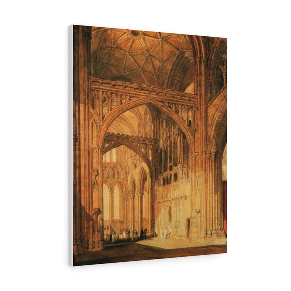 Interior of Salisbury Cathedral - Joseph Mallord William Turner Canvas