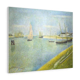 The Channel at Gravelines, in the Direction of the Sea - Georges Seurat Canvas