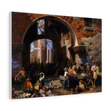 Roman Fish Market, Arch of Octavius - Albert Bierstadt Canvas