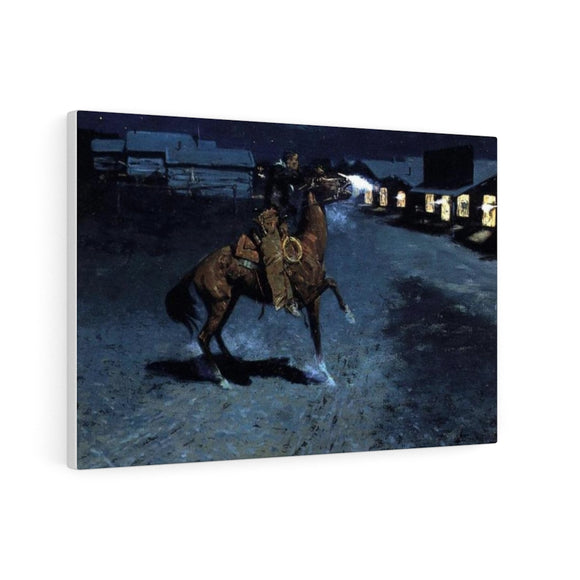 An Argument with the Town Marshall - Frederic Remington Canvas