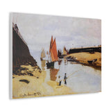 Entrance to the Port of Trouville - Claude Monet Canvas Wall Art