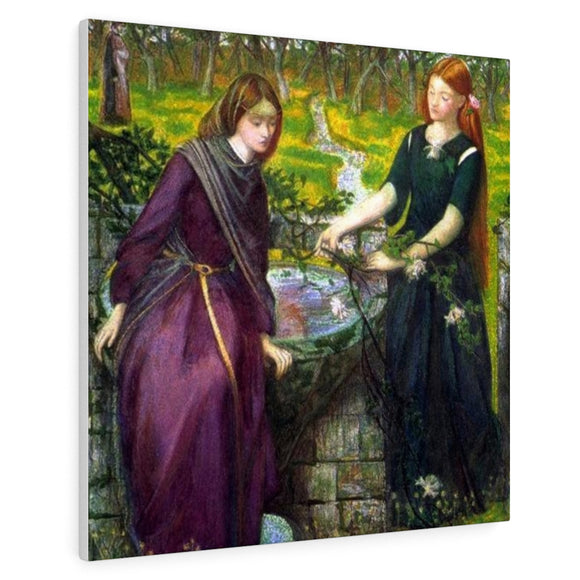Dante`s Vision of Rachel and Leah - Dante Gabriel Rossetti Canvas