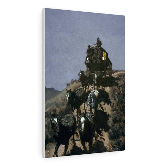 The Old Stage-Coach of the Plains - Frederic Remington Canvas