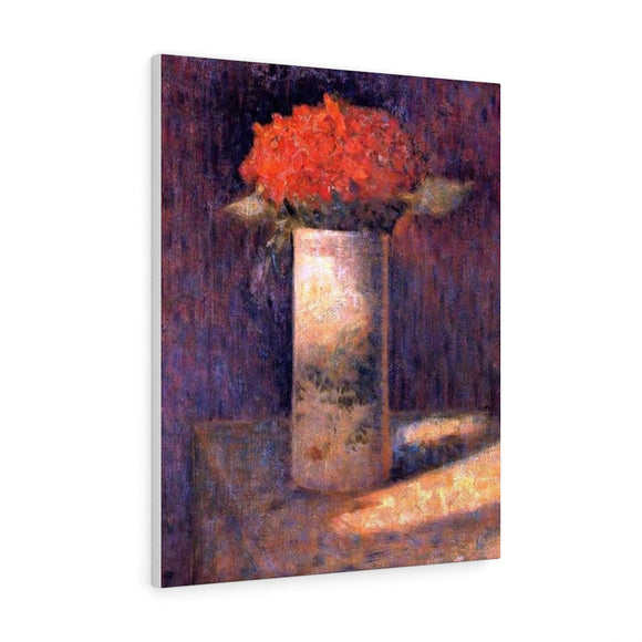 Vase of Flowers - Georges Seurat Canvas
