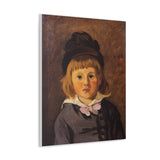 Portrait of Jean Monet Wearing a Hat with a Pompom - Claude Monet Canvas Wall Art