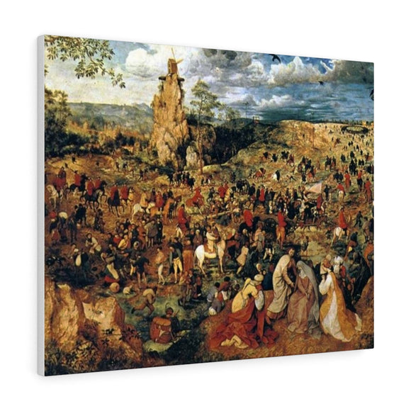 The Procession to Calvary - Pieter Bruegel the Elder Canvas