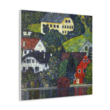 Houses at Unterach on the Attersee - Gustav Klimt Canvas Wall Art
