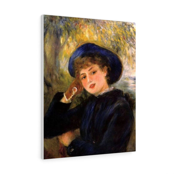 Mademoiselle Demarsy (Woman Leaning on Her Elbow) - Pierre-Auguste Renoir Canvas