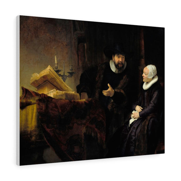 The Mennonite Preacher Anslo and his Wife - Rembrandt Canvas