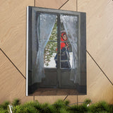 The Red Cape (Madame Monet) - Claude Monet Canvas Wall Art