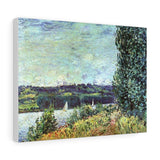 Banks of the Seine, Wind Blowing - Alfred Sisley Canvas