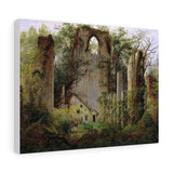 Ruined Monastery of Eldena near Greifswald - Caspar David Friedrich Canvas