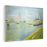 The Channel at Gravelines, in the Direction of the Sea - Georges Seurat Canvas
