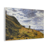 Taking a Walk on the Cliffs of Sainte-Adresse - Claude Monet Canvas Wall Art
