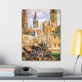 The Old Market at Rouen - Camille Pissarro Canvas Wall Art