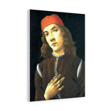 Portrait of a Young Man - Sandro Botticelli Canvas
