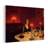 A Dinner Table At Night - John Singer Sargent Canvas