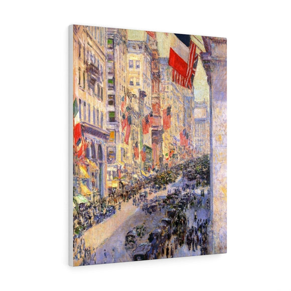 Up the Avenue from Thirty-Fourth Street - Childe Hassam Canvas