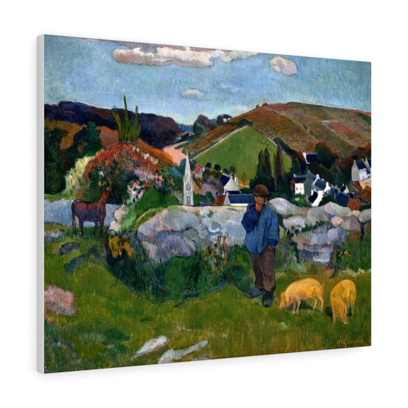 The Swineheard - Paul Gauguin Canvas