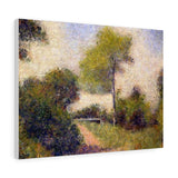 The Hedge (also known as The Clearing) - Georges Seurat Canvas