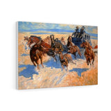 Downing the night leader - Frederic Remington Canvas