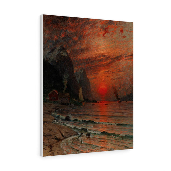 Sunset over the Fjord - Adelsteen Normann Canvas