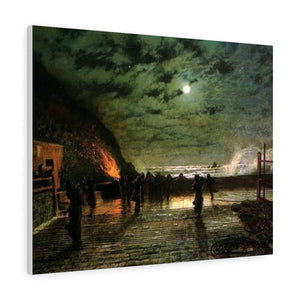In Peril (The Harbour Flare) - John Atkinson Grimshaw Canvas