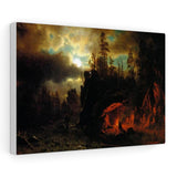 The Trapper's Camp - Albert Bierstadt Canvas