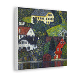 Houses at Unterach on the Attersee - Gustav Klimt Canvas Wall Art