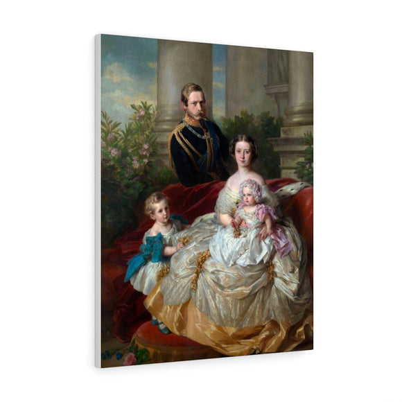 Emperor Frederick III of Germany and his family - Franz Xaver Winterhalter Canvas