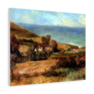View of the normandy coast near wargemont - Pierre-Auguste Renoir Canvas