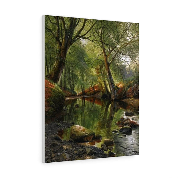 A woodland stream - Peder Mørk Mønsted Canvas