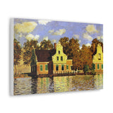 Houses on the Zaan River at Zaandam - Claude Monet Canvas Wall Art