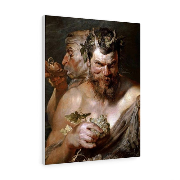 Two Satyrs - Peter Paul Rubens Canvas
