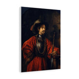 Portrait of a Man in Military Dress - Rembrandt Canvas