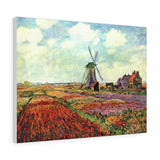 Field Of Tulips In Holland - Claude Monet Canvas