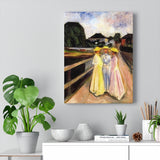 Three Girls on the Jetty - Edvard Munch Canvas