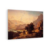 Bernese Alps, as Seen near Kusmach - Albert Bierstadt Canvas