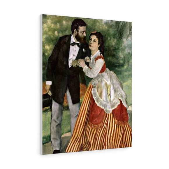 Alfred Sisley and His Wife - Pierre-Auguste Renoir Canvas