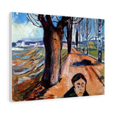 The Murderer in the Lane - Edvard Munch Canvas
