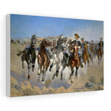 Dismounted: The Fourth Trooper Moving the Led Horses - Frederic Remington Canvas