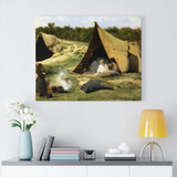 Indian Camp - Albert Bierstadt Canvas