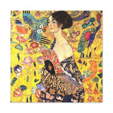 Lady with Fan - Gustav Klimt Canvas Wall Art