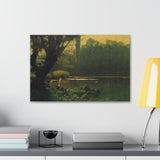 Summer Afternoon on a Lake - Jean-Leon Gerome Canvas Wall Art
