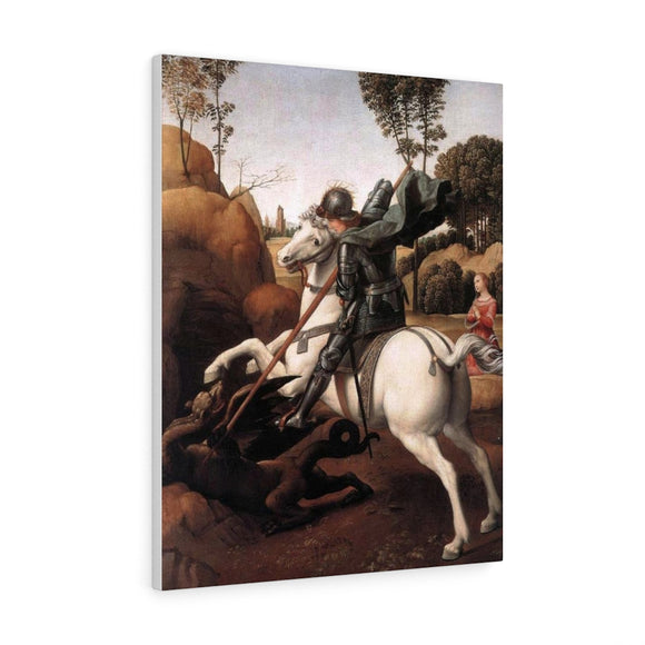 St George and the Dragon - Raphael Canvas