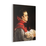 Camille with a Small Dog - Claude Monet Canvas Wall Art