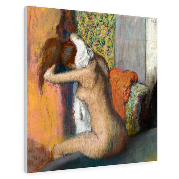After the Bath, Woman Drying Her Neck - Edgar Degas Canvas